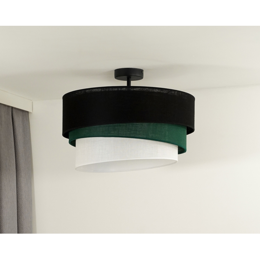 Duolla - Přisazený lustr TRIO 1xE27/15W/230V pr. 45 cm černá/zelená/bílá