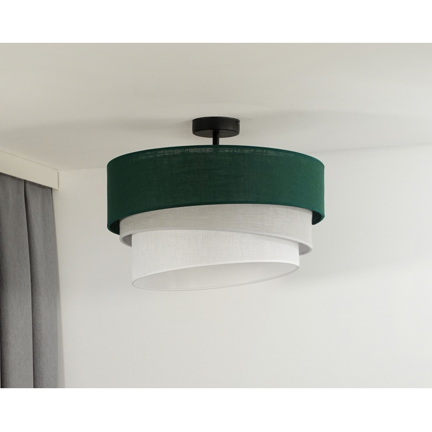 Duolla - Přisazený lustr TRIO 1xE27/15W/230V pr. 45 cm zelená/šedá/bílá