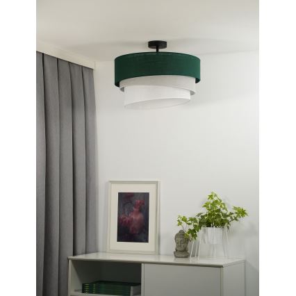 Duolla - Přisazený lustr TRIO 1xE27/15W/230V pr. 45 cm zelená/šedá/bílá