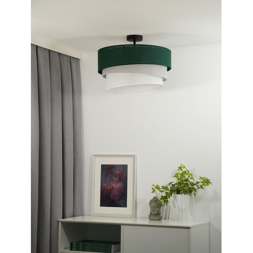 Duolla - Přisazený lustr TRIO 1xE27/15W/230V pr. 45 cm zelená/šedá/bílá