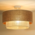 Duolla - Přisazený lustr YUTE BOHO 1xE27/15W/230V pr. 45 cm hnědá/krémová