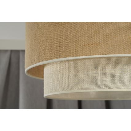 Duolla - Přisazený lustr YUTE BOHO 1xE27/15W/230V pr. 45 cm hnědá/krémová