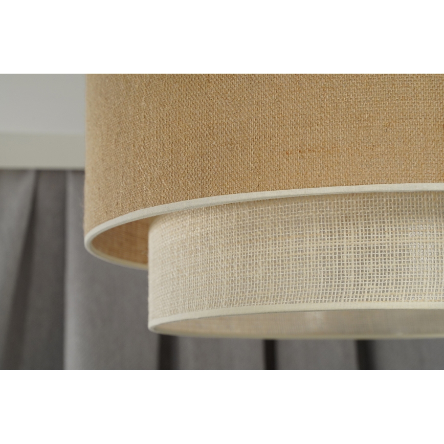 Duolla - Přisazený lustr YUTE BOHO 1xE27/15W/230V pr. 45 cm hnědá/krémová