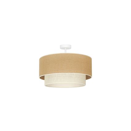 Duolla - Přisazený lustr YUTE BOHO 1xE27/15W/230V pr. 45 cm hnědá/krémová