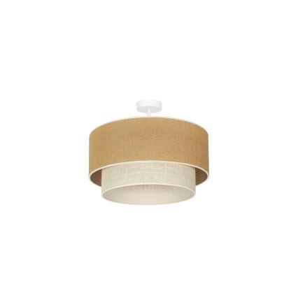 Duolla - Přisazený lustr YUTE BOHO 1xE27/15W/230V pr. 45 cm hnědá/krémová