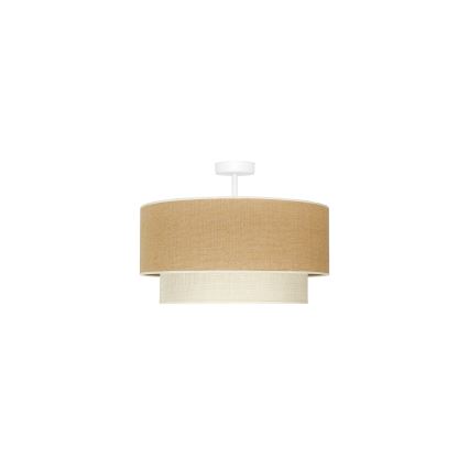Duolla - Přisazený lustr YUTE BOHO 1xE27/15W/230V pr. 45 cm hnědá/krémová