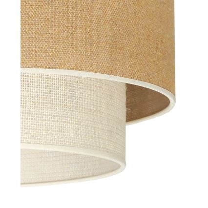 Duolla - Přisazený lustr YUTE BOHO 1xE27/15W/230V pr. 45 cm hnědá/krémová