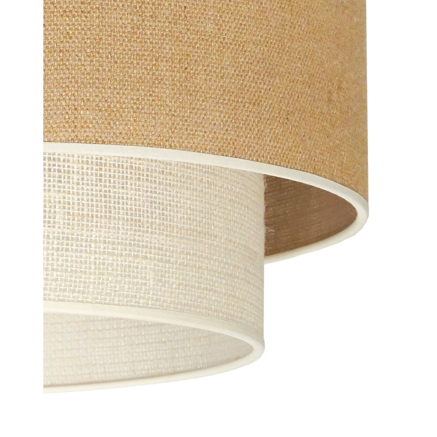 Duolla - Přisazený lustr YUTE BOHO 1xE27/15W/230V pr. 45 cm hnědá/krémová