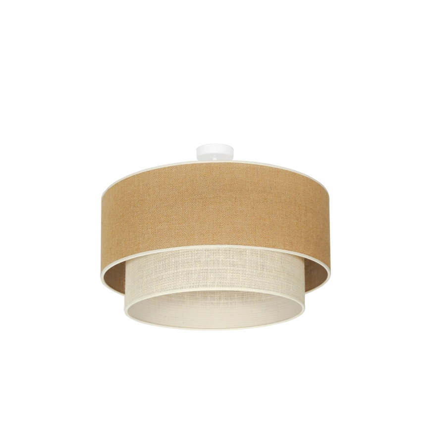 Duolla - Přisazený lustr YUTE BOHO 3xE27/15W/230V pr. 60 cm hnědá/krémová