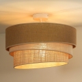 Duolla - Přisazený lustr YUTE TRIO 3xE27/15W/230V pr. 60 cm hnědá/šedá/béžová