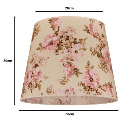 Duolla - Stínidlo k lustru CLASSIC L E27 pr. 38 cm růže