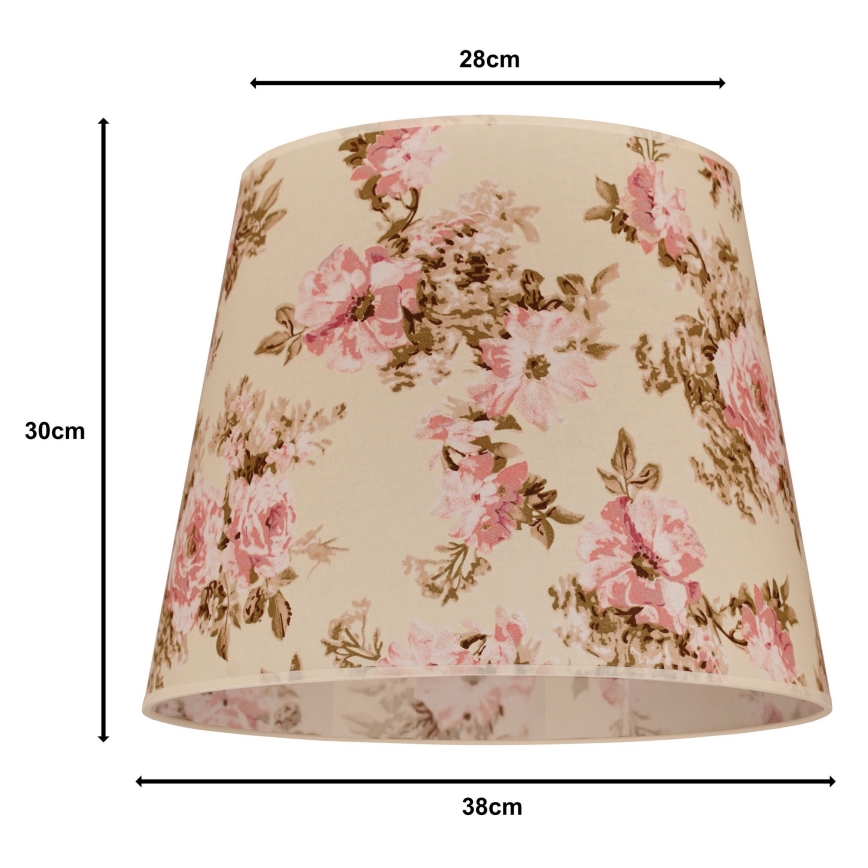 Duolla - Stínidlo k lustru CLASSIC L E27 pr. 38 cm růže