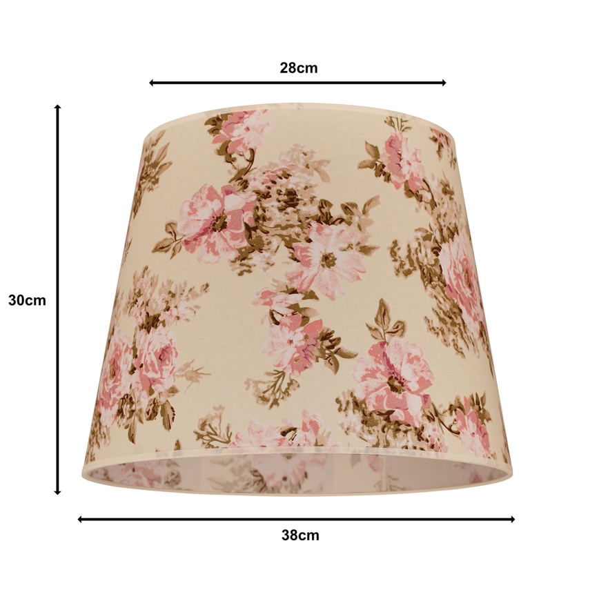 Duolla - Stínidlo k stojací lampě CLASSIC L E27 pr. 38 cm růže