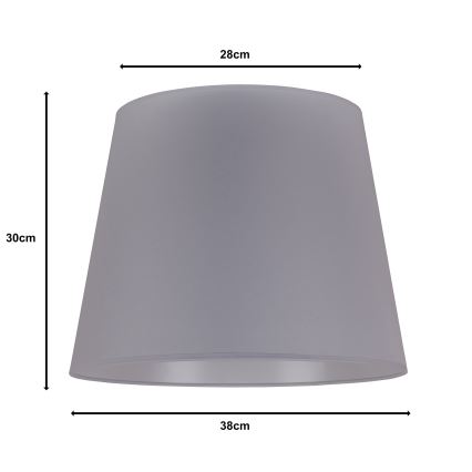 Duolla - Stínidlo k stojací lampě CLASSIC L E27 pr. 38 cm šedá