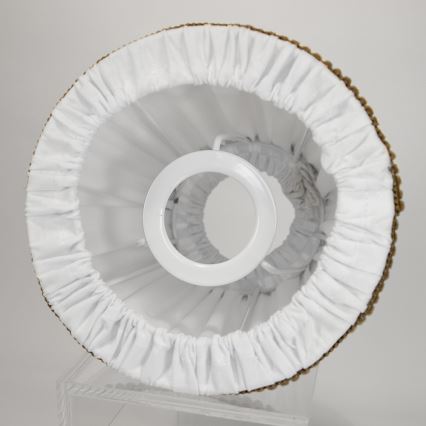 Duolla - Stínidlo k stolní a stojací lampě E27 pr. 15 cm bílá/hnědá