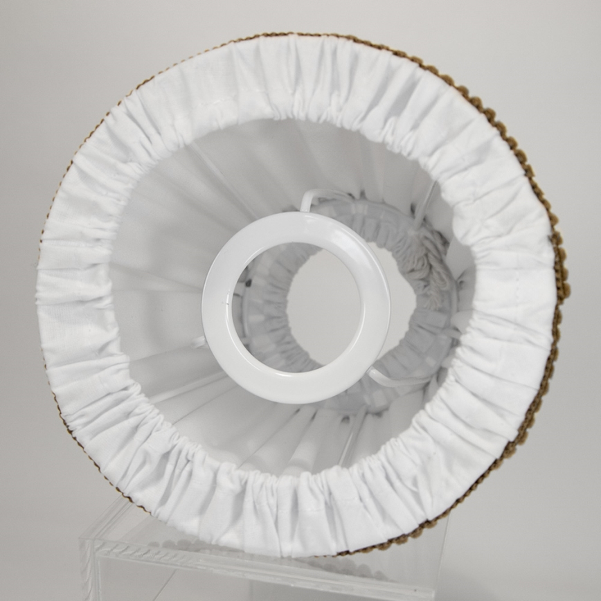 Duolla - Stínidlo k stolní a stojací lampě E27 pr. 15 cm bílá/hnědá