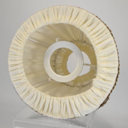 Duolla - Stínidlo k stolní a stojací lampě E27 pr. 15 cm krémová/hnědá