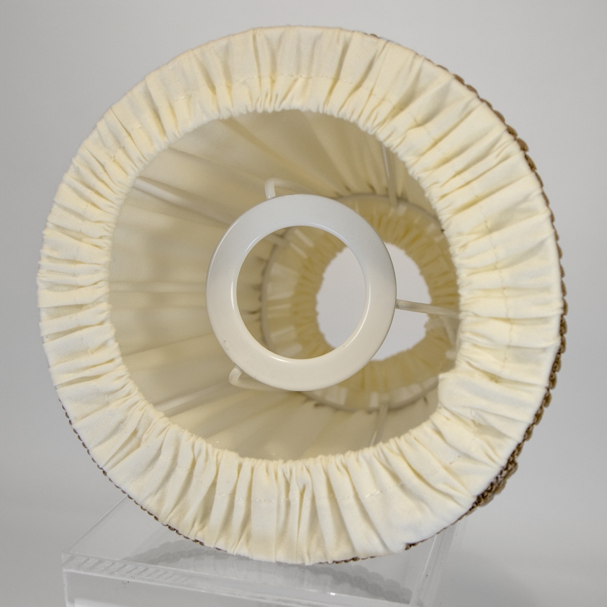 Duolla - Stínidlo k stolní a stojací lampě E27 pr. 15 cm krémová/hnědá