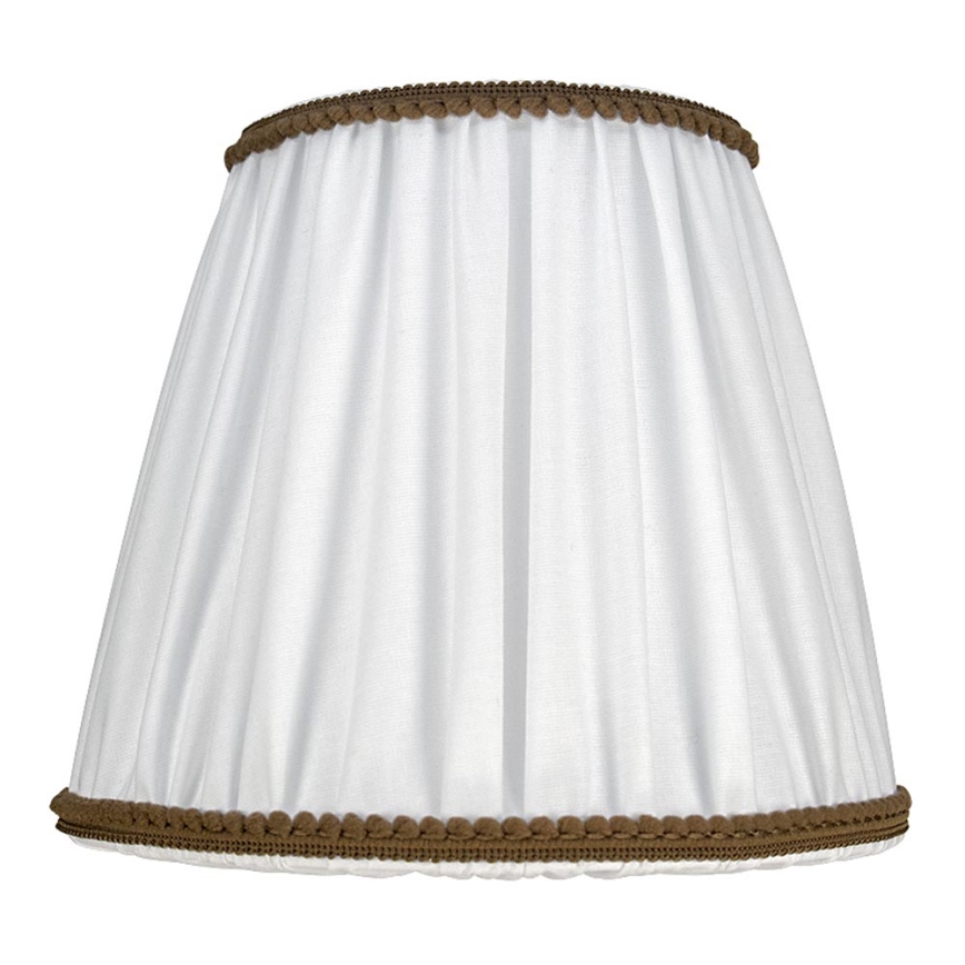 Duolla - Stínidlo k stolní a stojací lampě E27 pr. 18,5 cm bílá/hnědá