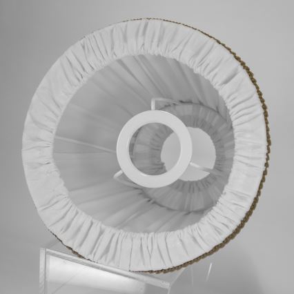 Duolla - Stínidlo k stolní a stojací lampě E27 pr. 18,5 cm bílá/hnědá