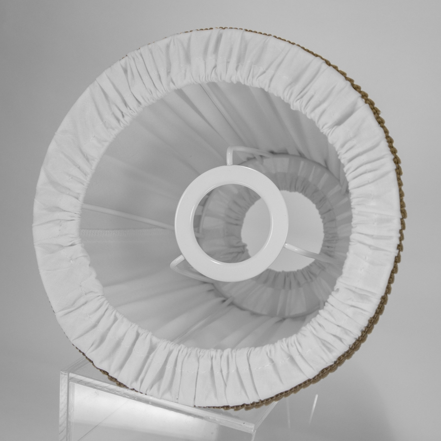 Duolla - Stínidlo k stolní a stojací lampě E27 pr. 18,5 cm bílá/hnědá