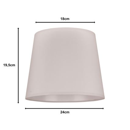 Duolla - Stínidlo k stolní lampě CLASSIC M E27 pr. 24 cm bílá