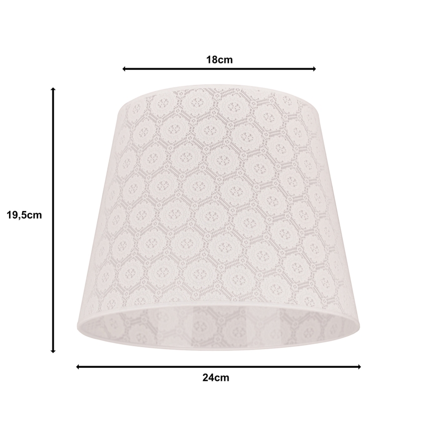 Duolla - Stínidlo k stolní lampě CLASSIC M E27 pr. 24 cm bílá