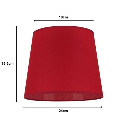 Duolla - Stínidlo k stolní lampě CLASSIC M E27 pr. 24 cm červená