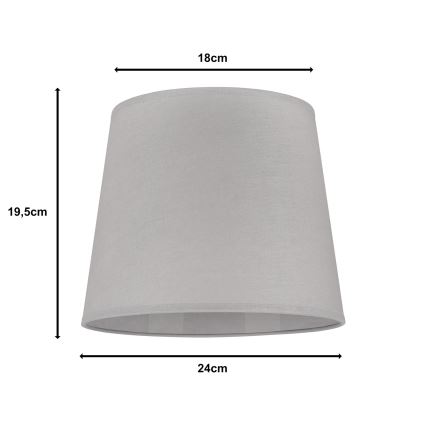 Duolla - Stínidlo k stolní lampě CLASSIC M E27 pr. 24 cm šedá