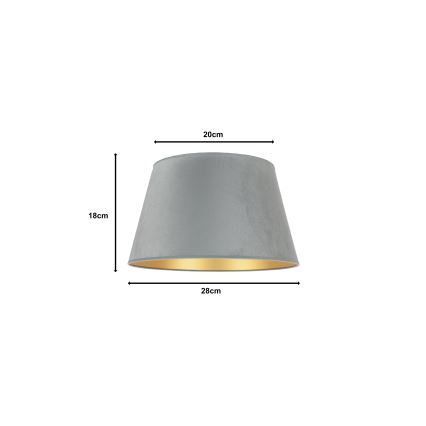 Duolla - Stínidlo k stolní lampě CONE M E27 pr. 28 cm šedá