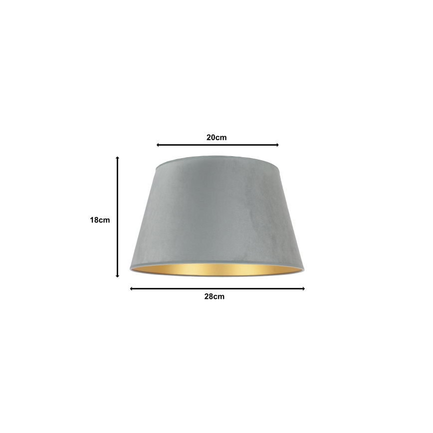 Duolla - Stínidlo k stolní lampě CONE M E27 pr. 28 cm šedá