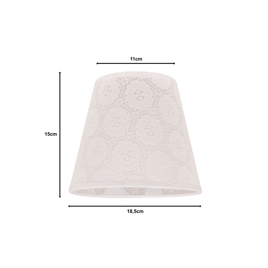 Duolla - Stínidlo k stolní lampě SOFIA XS E14 pr. 18,5 cm bílá
