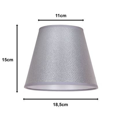 Duolla - Stínidlo k stolní lampě SOFIA XS E14 pr. 18,5 cm stříbrná
