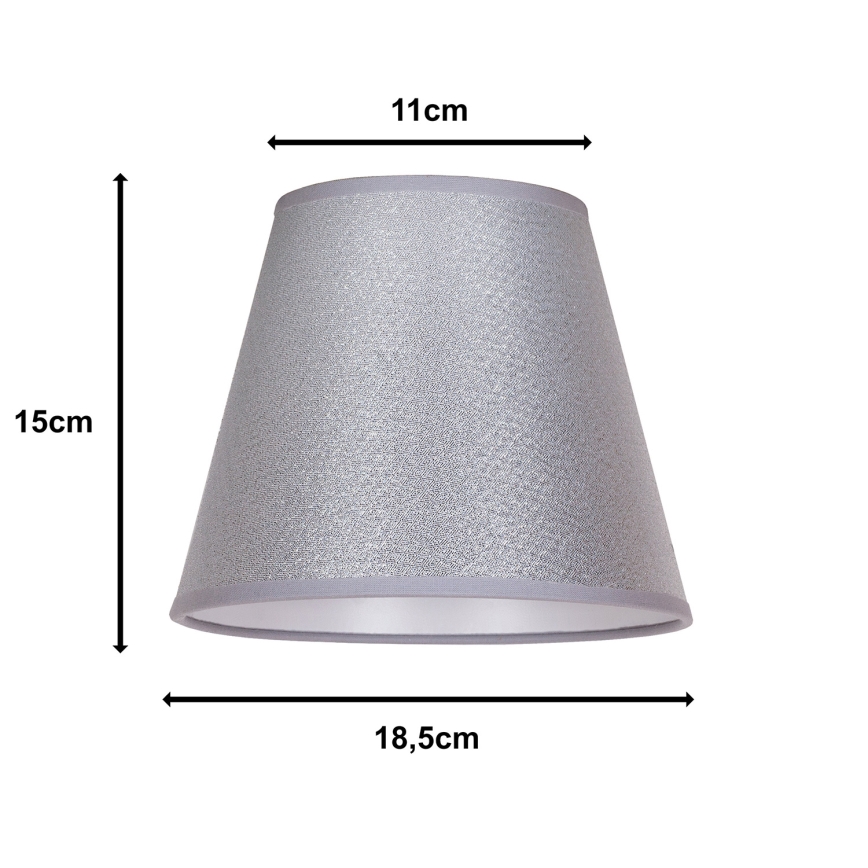 Duolla - Stínidlo k stolní lampě SOFIA XS E14 pr. 18,5 cm stříbrná