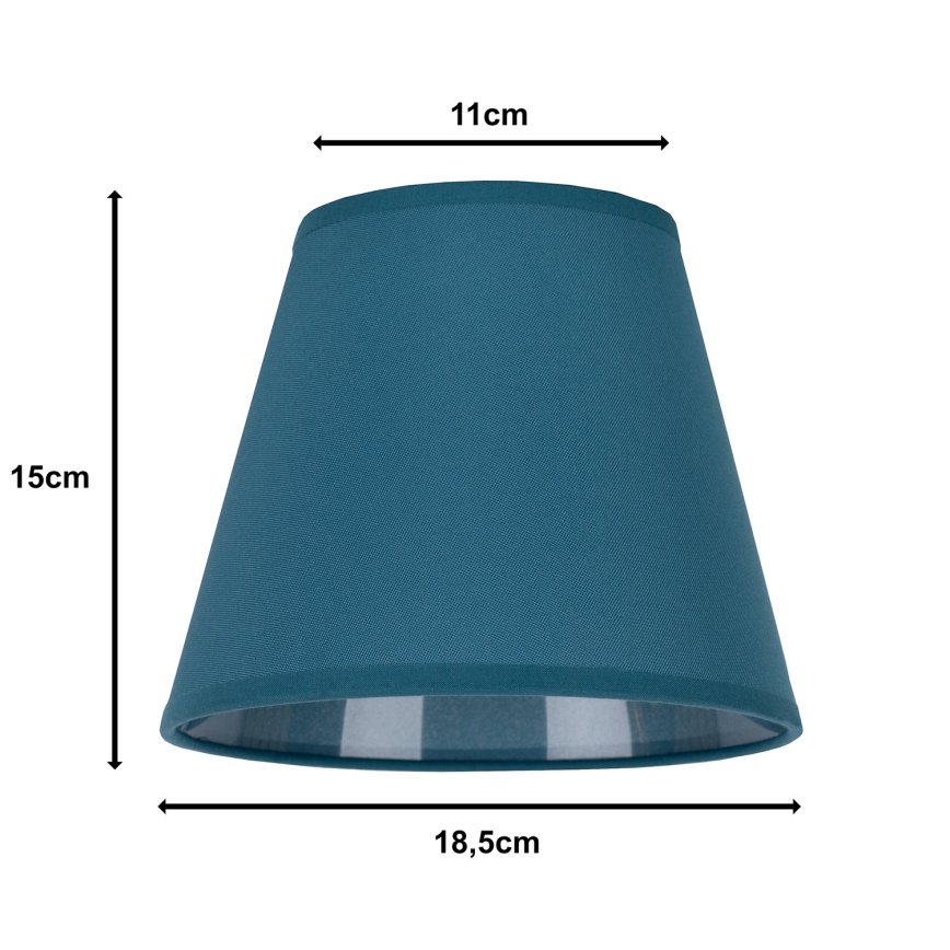 Duolla - Stínidlo k stolní lampě SOFIA XS E14 pr. 18,5 cm tyrkysová