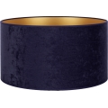 Duolla - Stínidlo univerzální VELVET E27 pr. 35 cm modrá/zlatá