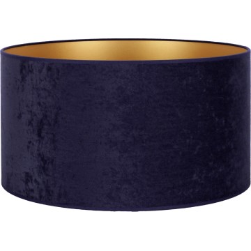 Duolla - Stínidlo univerzální VELVET E27 pr. 35 cm modrá/zlatá
