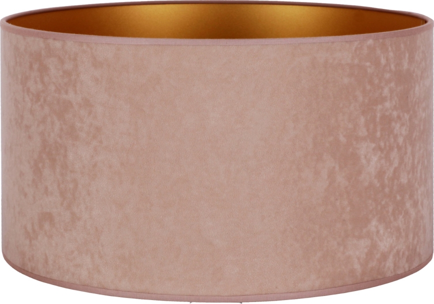Duolla - Stínidlo univerzální VELVET E27 pr. 35 cm růžová/zlatá