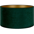 Duolla - Stínidlo univerzální VELVET E27 pr. 35 cm zelená/zlatá