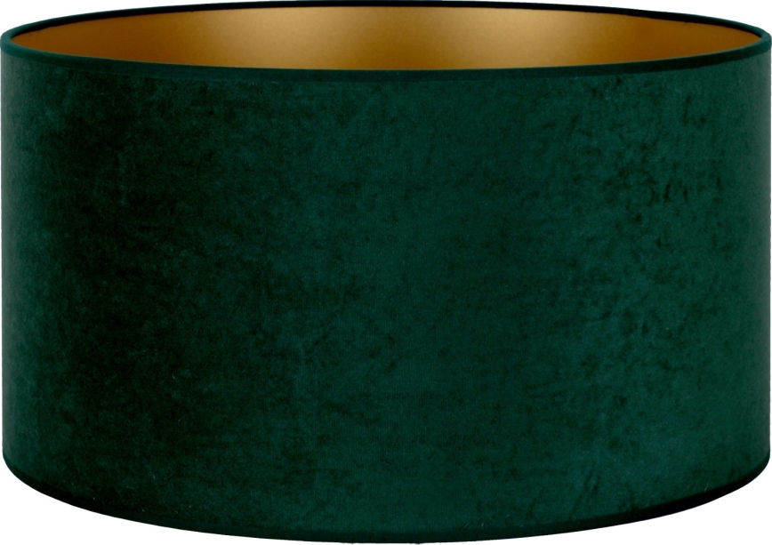 Duolla - Stínidlo univerzální VELVET E27 pr. 35 cm zelená/zlatá