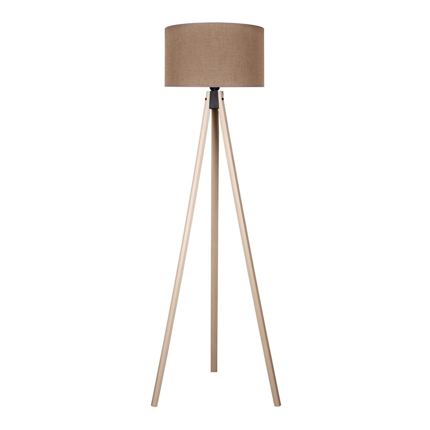 Duolla - Stojací lampa 1xE27/60W/230V pr. 44 cm hnědá/béžová