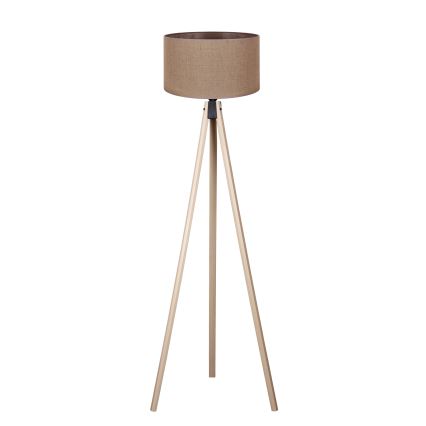 Duolla - Stojací lampa 1xE27/60W/230V pr. 44 cm hnědá/béžová