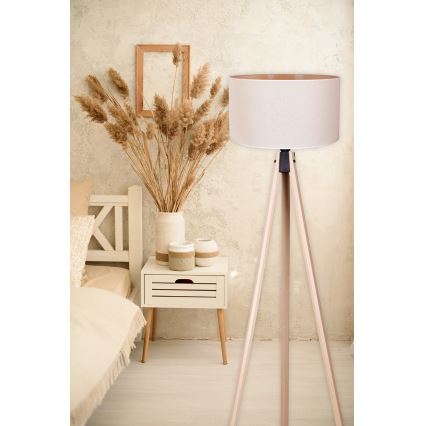 Duolla - Stojací lampa 1xE27/60W/230V pr. 44 cm krémová/béžová
