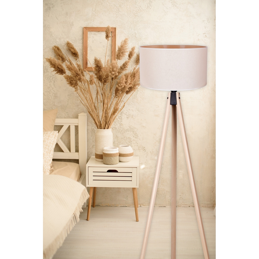 Duolla - Stojací lampa 1xE27/60W/230V pr. 44 cm krémová/béžová