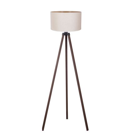 Duolla - Stojací lampa 1xE27/60W/230V pr. 44 cm krémová/hnědá