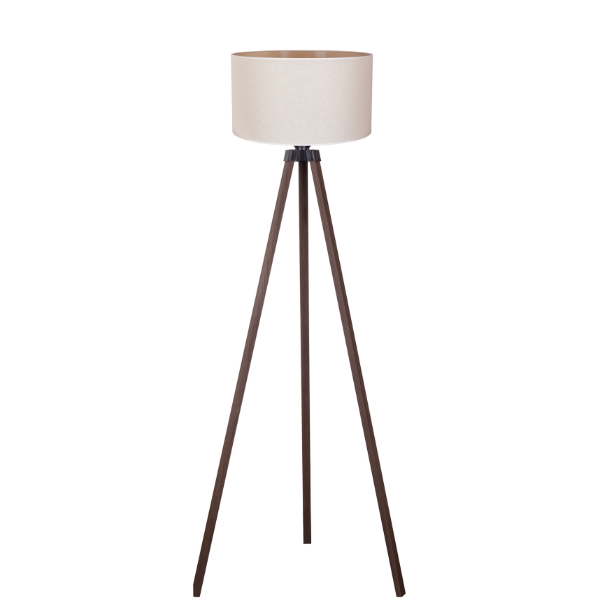 Duolla - Stojací lampa 1xE27/60W/230V pr. 44 cm krémová/hnědá