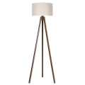 Duolla - Stojací lampa 1xE27/60W/230V pr. 44 cm krémová/wenge