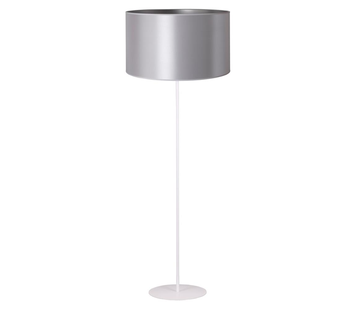 Duolla Duolla - Stojací lampa CANNES 1xE27/15W/230V 45 cm stříbrná/bílá DU602914
