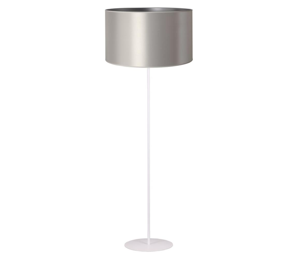 Duolla Duolla - Stojací lampa CANNES 1xE27/15W/230V 45 cm stříbrná/bílá DU602921