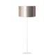 Duolla - Stojací lampa CANNES 1xE27/15W/230V 45 cm stříbrná/bílá